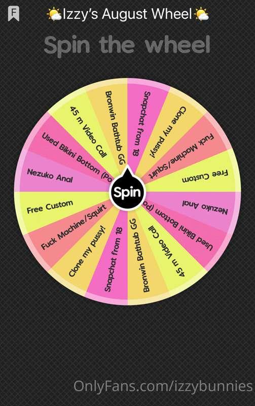 ***🏝🌤🌸🥥Spin the Wheel, August Edition!! 🏝🌤🌸🥥***   Grab your ..