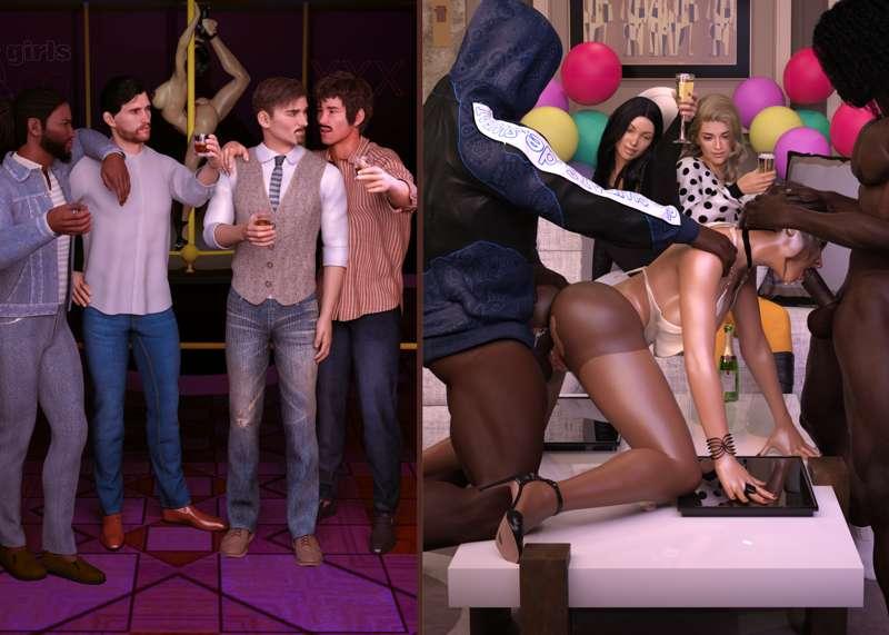 Bachelor vs Bachelorette Party - Pinup