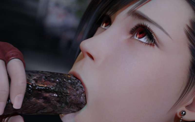 Tifa blowjob (2 videos + 3 images)[Commission]