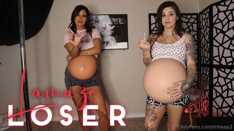 Lamaze Loser — Watch us both rocking big, swollen bellies, o..