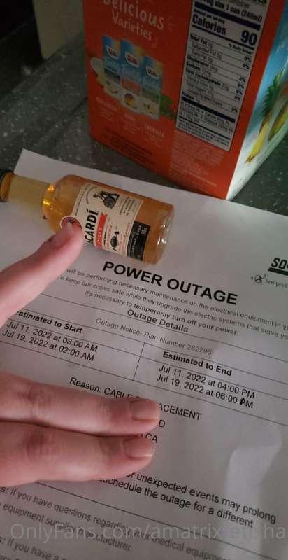 Bad news! 
Tomorrow they are replacing the cables for electr..