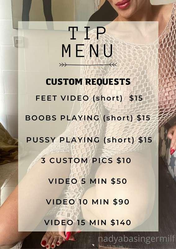 Hello my dear😘😘. If you wanna ask for a custom photos or vid..