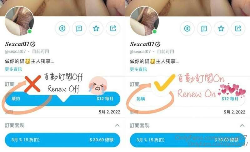 💗💗💗  加深貓仔印象二部曲 ( Renew on/買片可以在分類搵貓仔既秘密影片 )  1.貓仔教你Renew On✅..