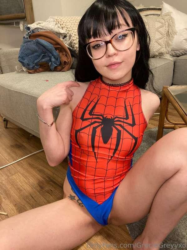 Wanna spray your white sticky web all over my tits?