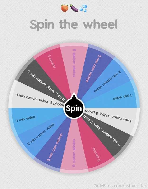Tip $10 to spin the wheel💕