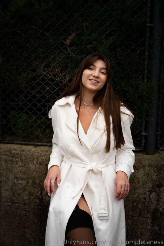 do you want me to show you what I have under this white coat..