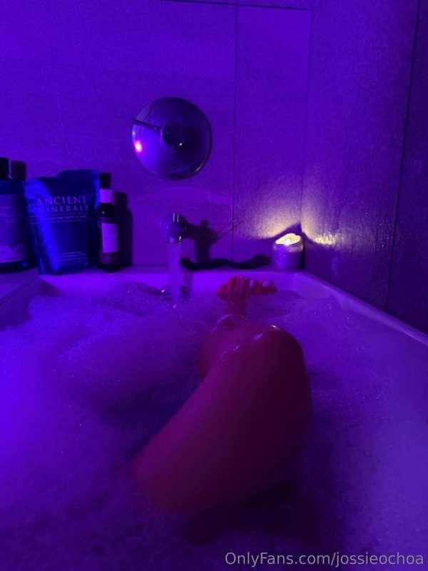 After a long day of being this hot a cozy calm bath is well ..