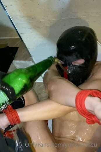the master puts the beer in my ass and smashes that sloppy h..