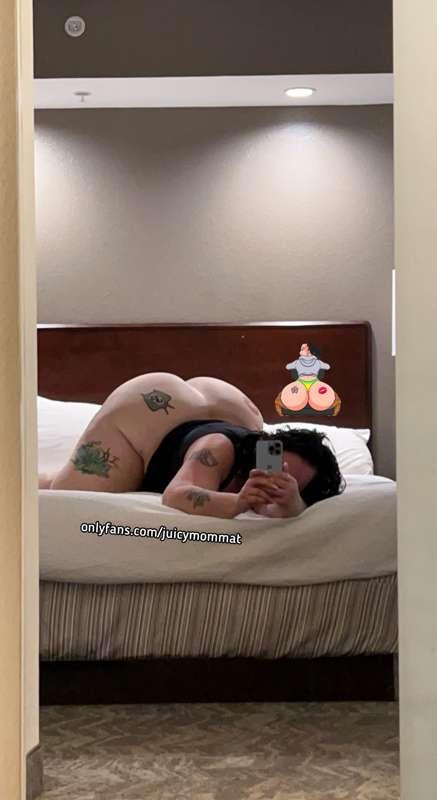 Me waiting on the bed for you at the hotel when we finally g..