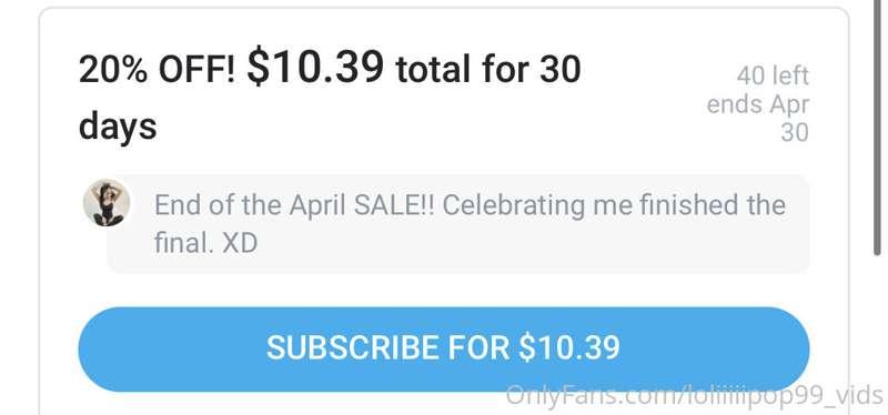 【SALE】30 days for only $10.39. Hurry up!! Limited spots. 特价啦..