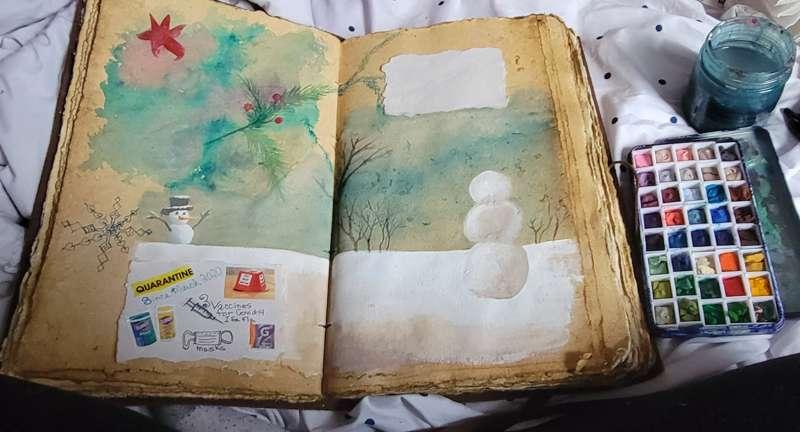 Feeling better. Trying to do some art 🎨 
#artjournal