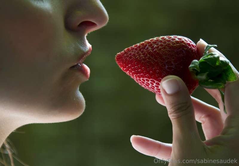 If you think that a strawberry on my lips is not very erotic..