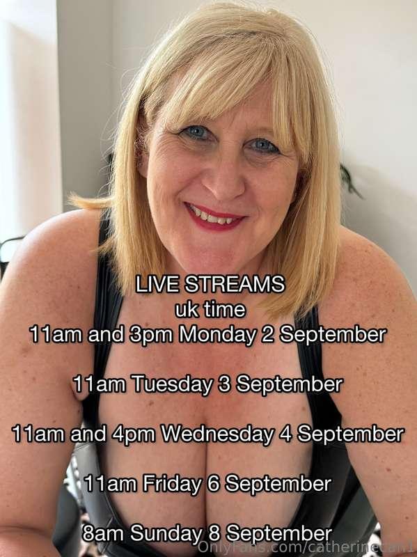 LIVE STREAM SCHEDULE 🥳 Hey hey Hey Look at me been organised..