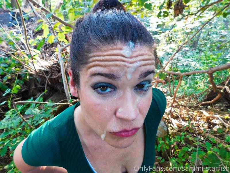 40 picture set of me with my face covered in jizz outdoors i..