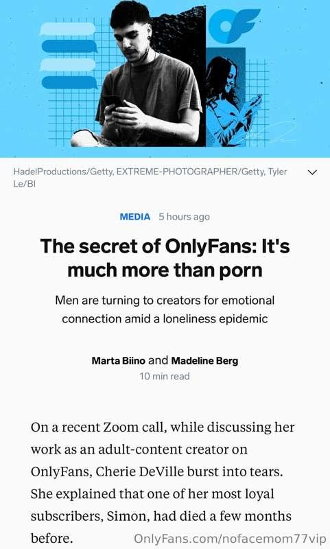 Another feature in Business Insider, aka Farrah. Interesting..