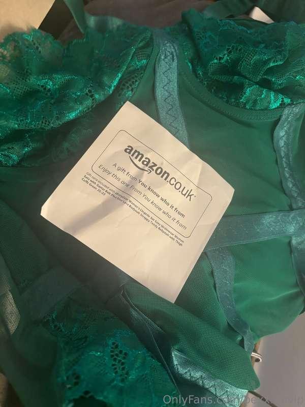 I’ve no idea who sent me this gorgeous green bodysuit, if it..