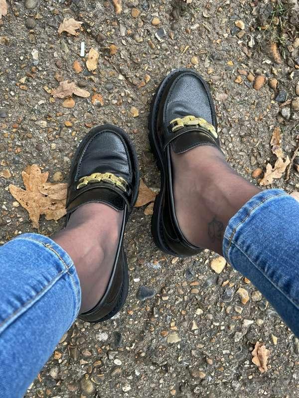 Loafers and nylons… do you like this combo?