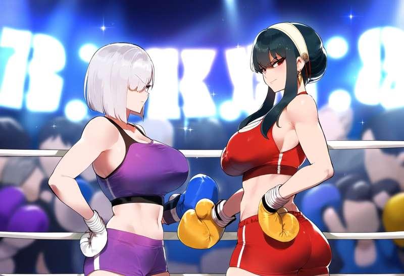Fiona Frost vs Yor Briar! (futanari)