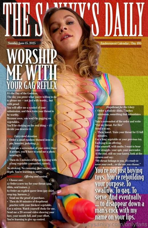 🌈 The Sanivy’s Daily - Day 180 📝🇬🇧 Worship me with your gag ..