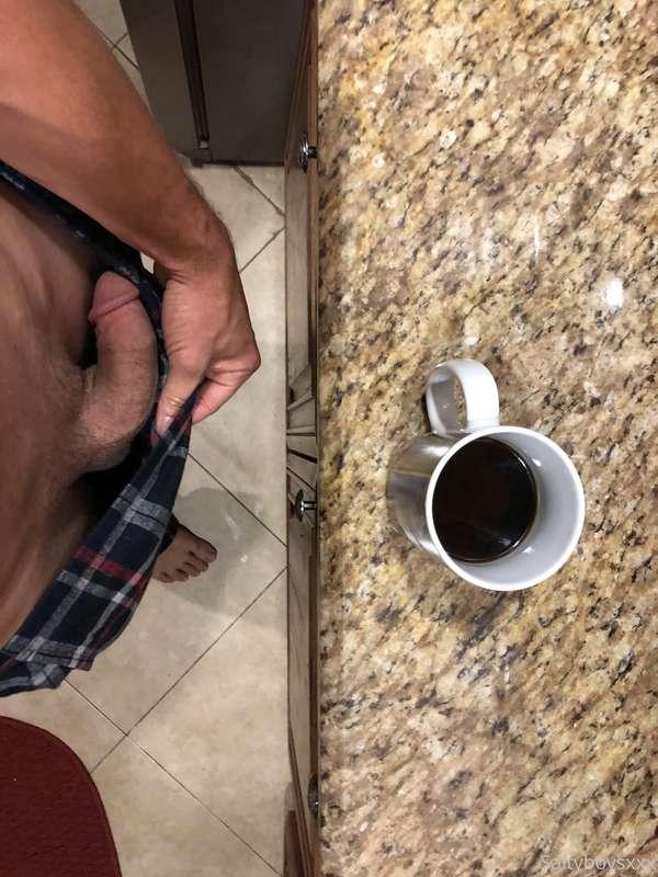 Coffee time. Woke up horny af