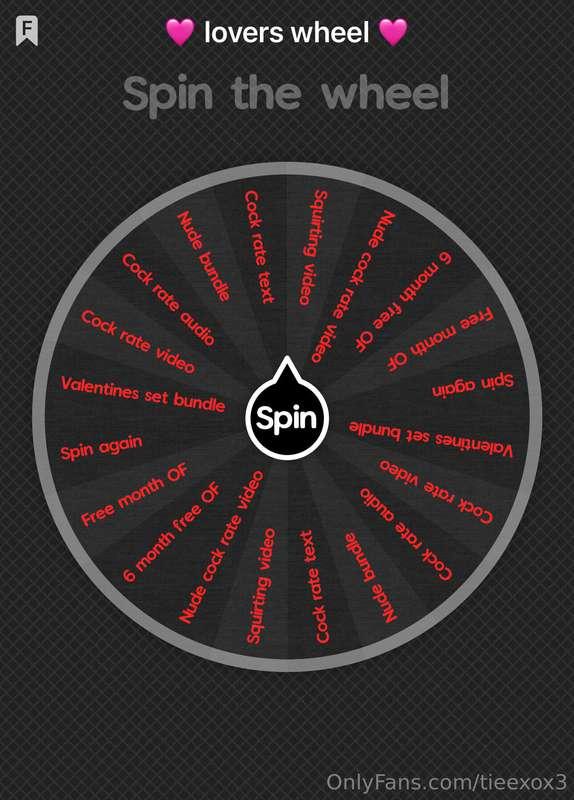 ❣️ LOVERS WHEEL❣️Ready to take a chance on PLEASURE💦?One spi..