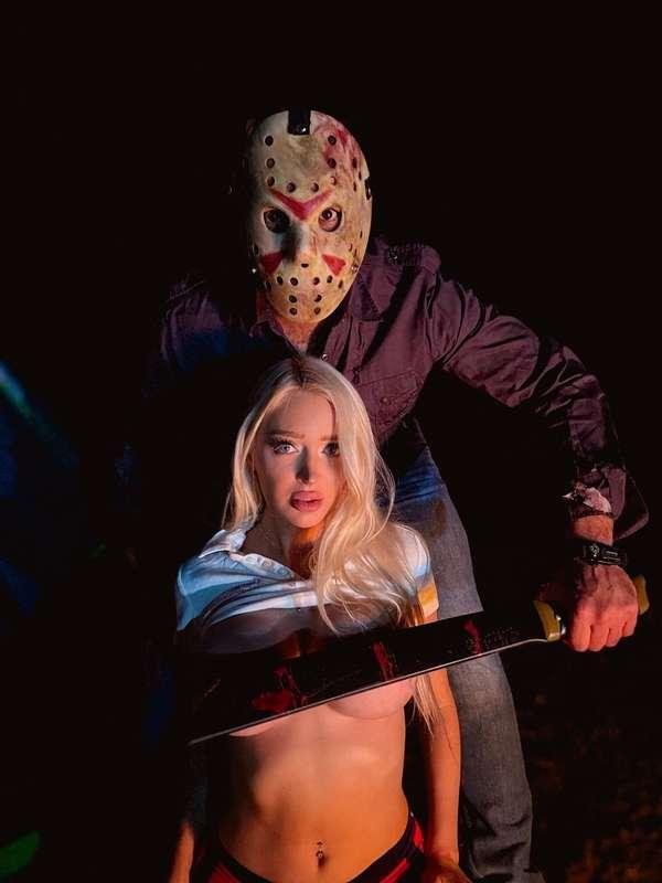 Broke the golden rule of horror films being a slutty busty b..