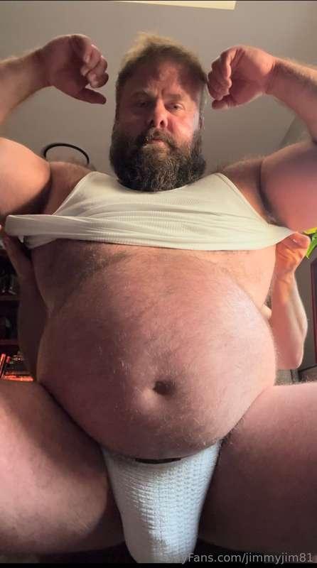 Feeling all of dad’s furry beef and milking a load out 
