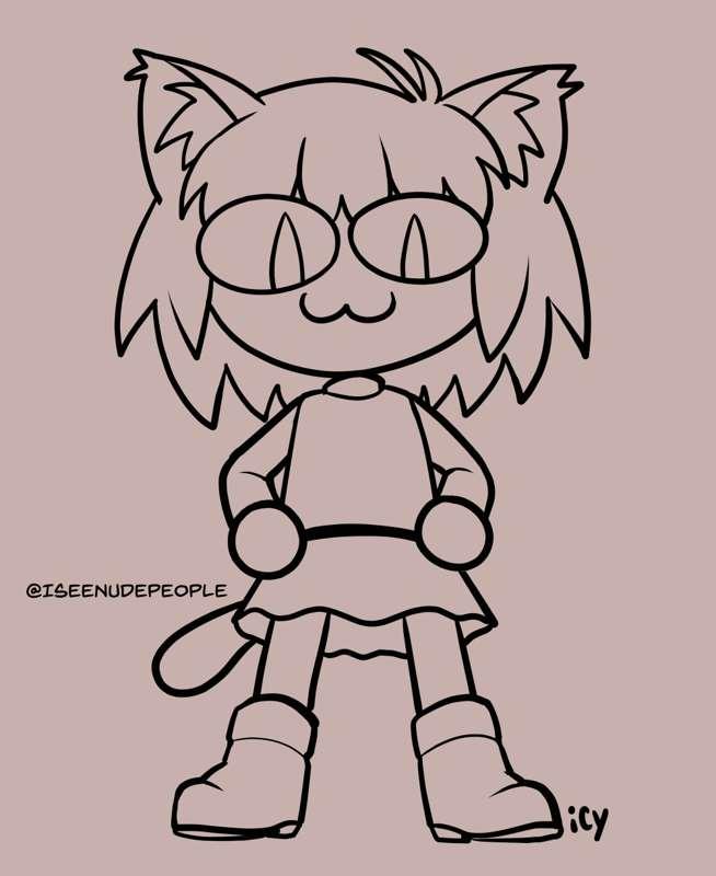 Neco Arc - Hypertit Drop Lineart
