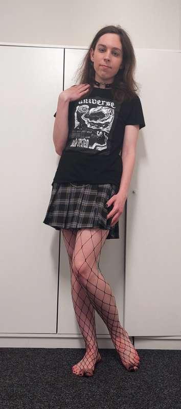 Fishnet tights always look good