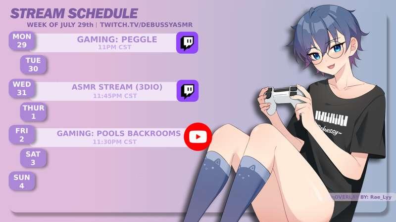Stream Schedule For This Week!