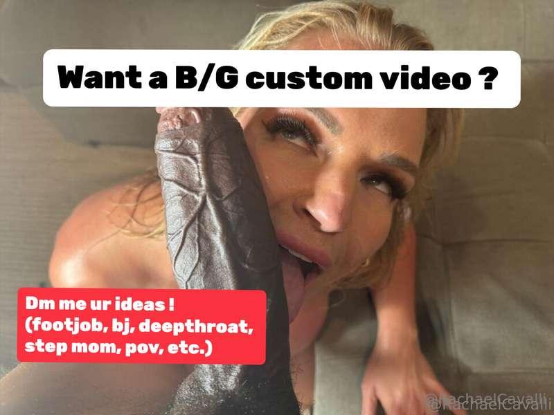 Want a B/G sex tape custom vid ?? They start at $500 😈 send ..