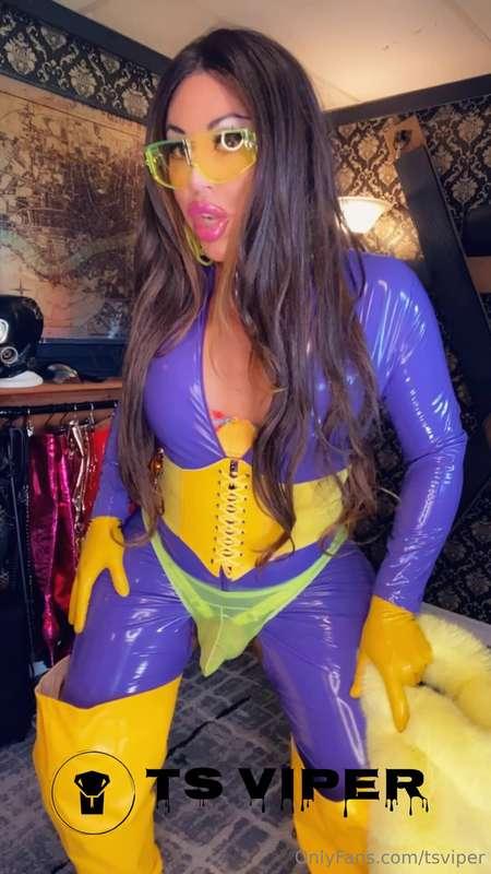 PURPLE CATSUIT PVC RUBBER CUMING SOON,