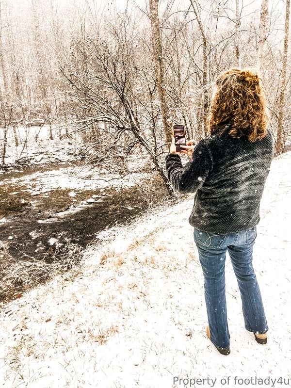 Enjoying the snow. 