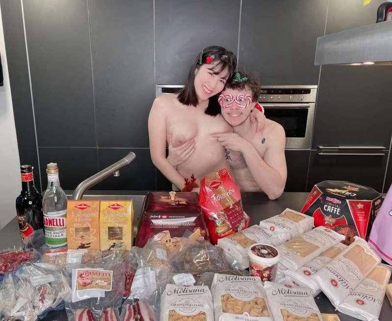 Edo’s mom sent us tons of Italian products as a Christmas pr..