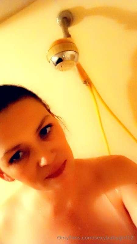 Enjoying my nice hot shower!