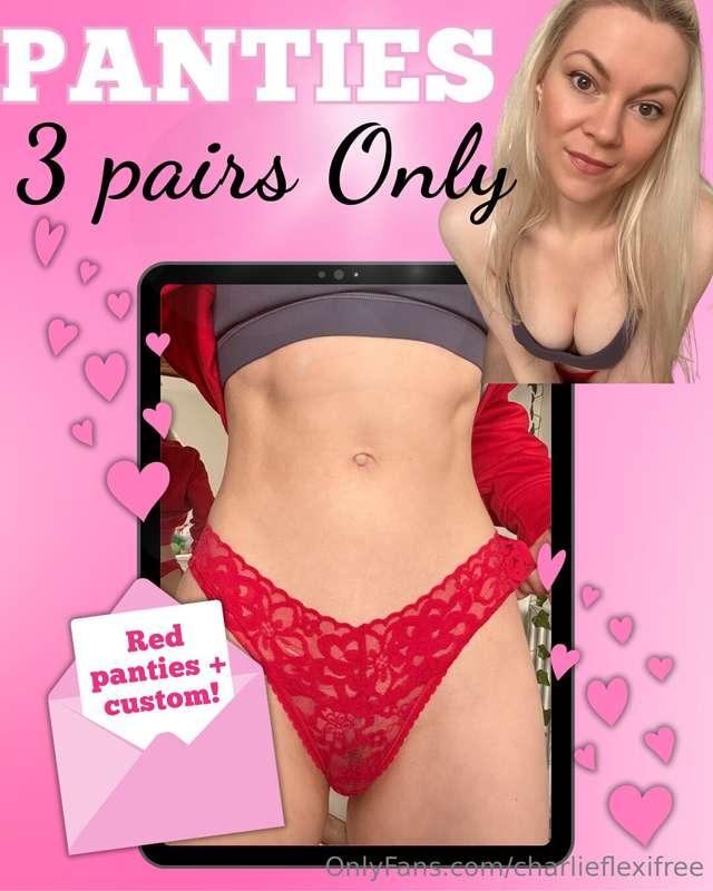 BUY MY RED PANTIES + custom! 💌 Discounted deals! 👇❤️ $95 - 5..