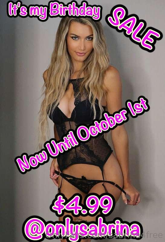 Hey babes ...October 1st is my Birthday and because I have s..