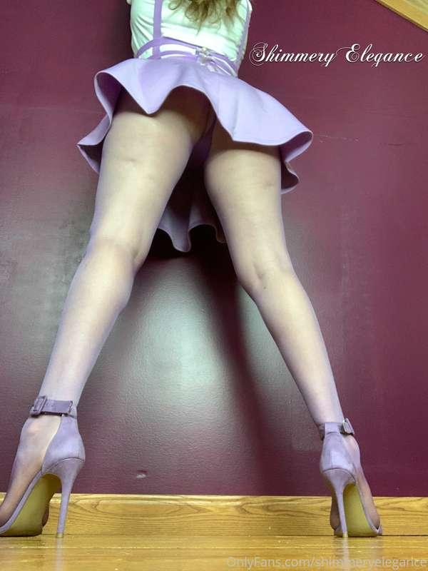 Nylon clad legs. Silky gusset. Perfect pantyhose covered toe..