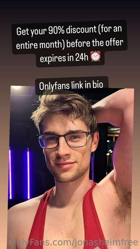90% discount 🫦
Onlyfans.com/jonasheim 

@jonasheim