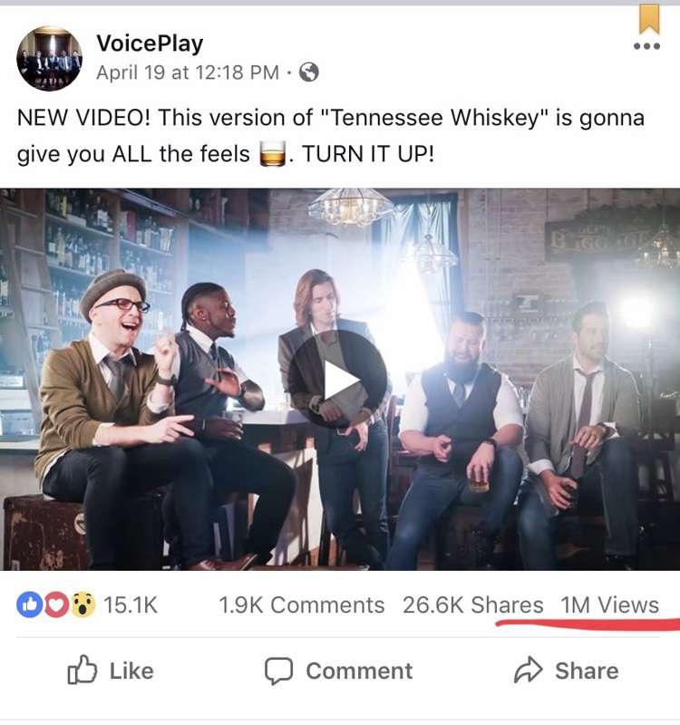 Tennessee Whiskey Hits 1 MILLION VIEWS on FACEBOOK!