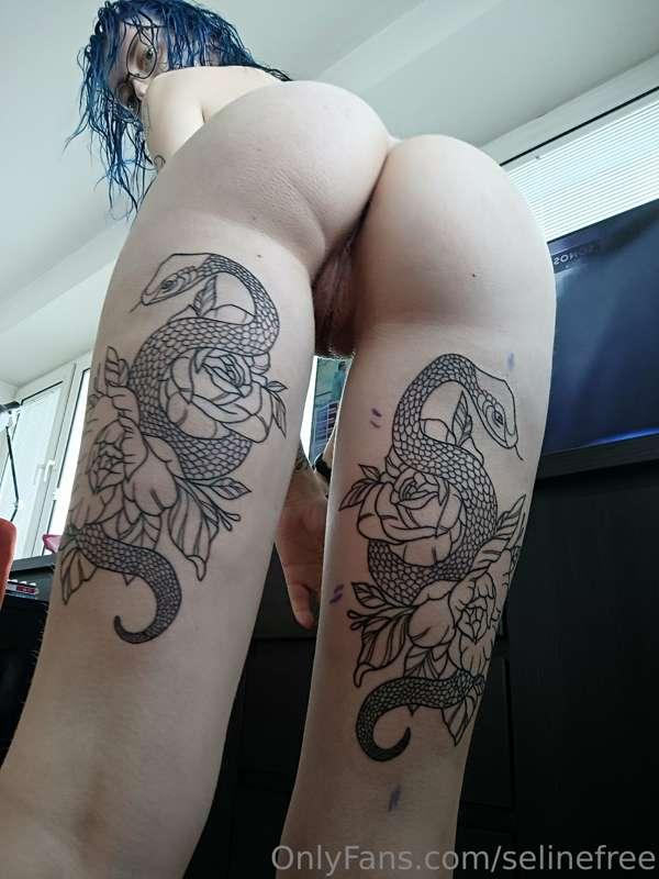 The lines of my new tattoos, i got the Shadows done today so..