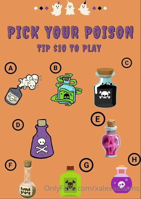 **Pick your poison** ☠️ 
Which bottle decides your fate? Tip..