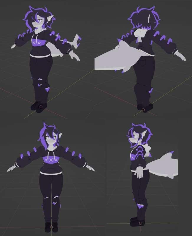new model progress (shark boy)
