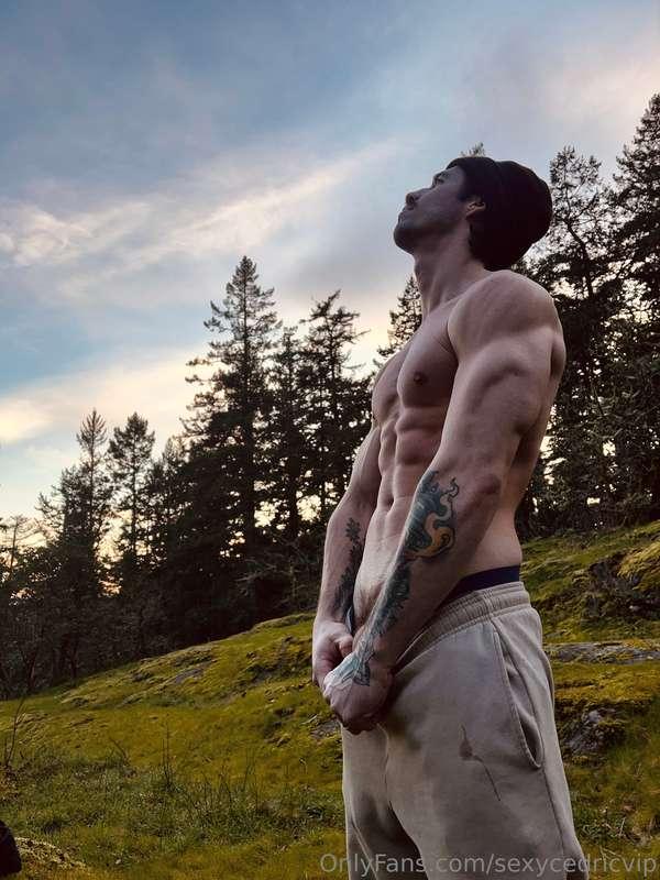 Fun in the forest 🌲 Should I post the vid? 🤭