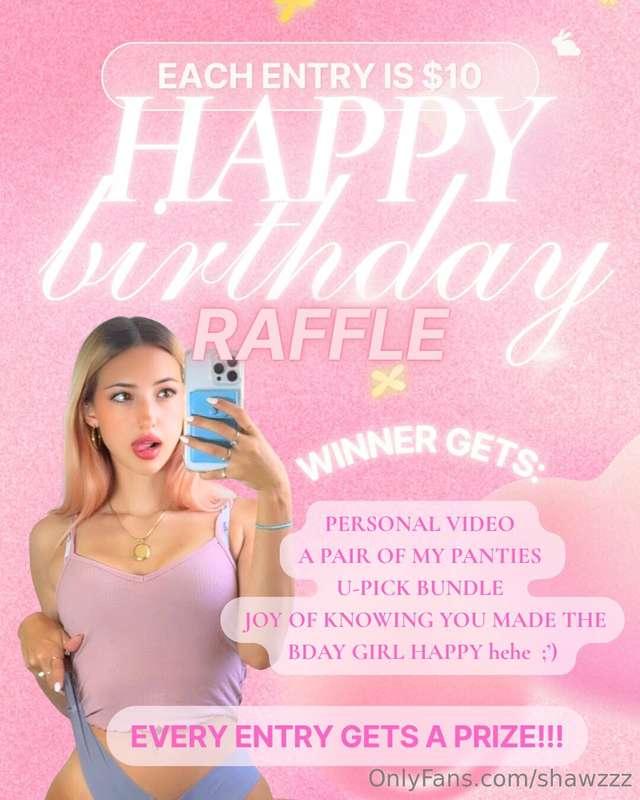 don't forget it’s my birthday :) or that i’m doing a birthda..