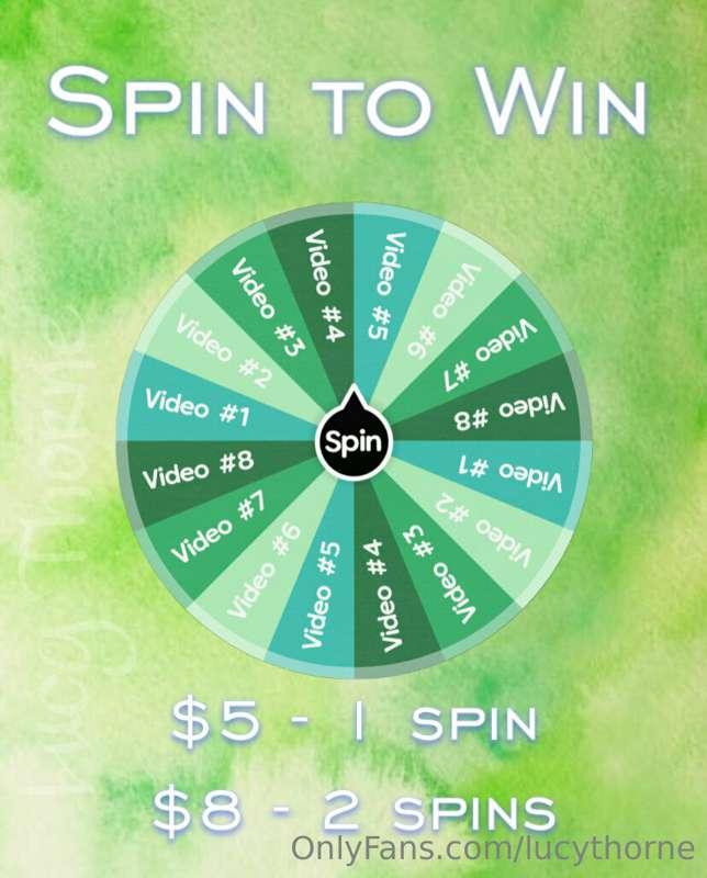 **Spin The Wheel!!** 💗🦋

Tip this post and I’ll send you a v..