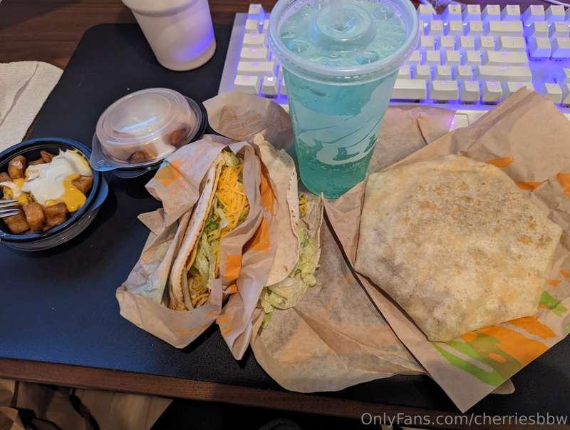 Taco Bell last night, McDonald's right now 😋