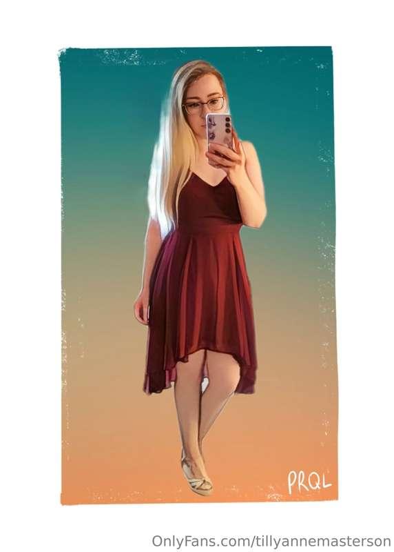 Enjoying this dress that FreDdy bought for me! He got a spec..