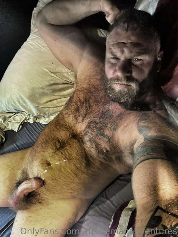 Sweaty, cummed soaked bear