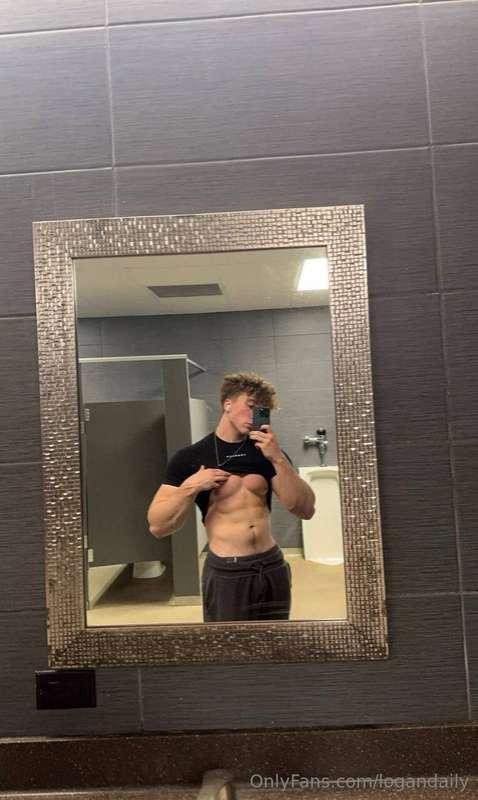 Hard under the shirt, come stroke the rest with me 😈💦